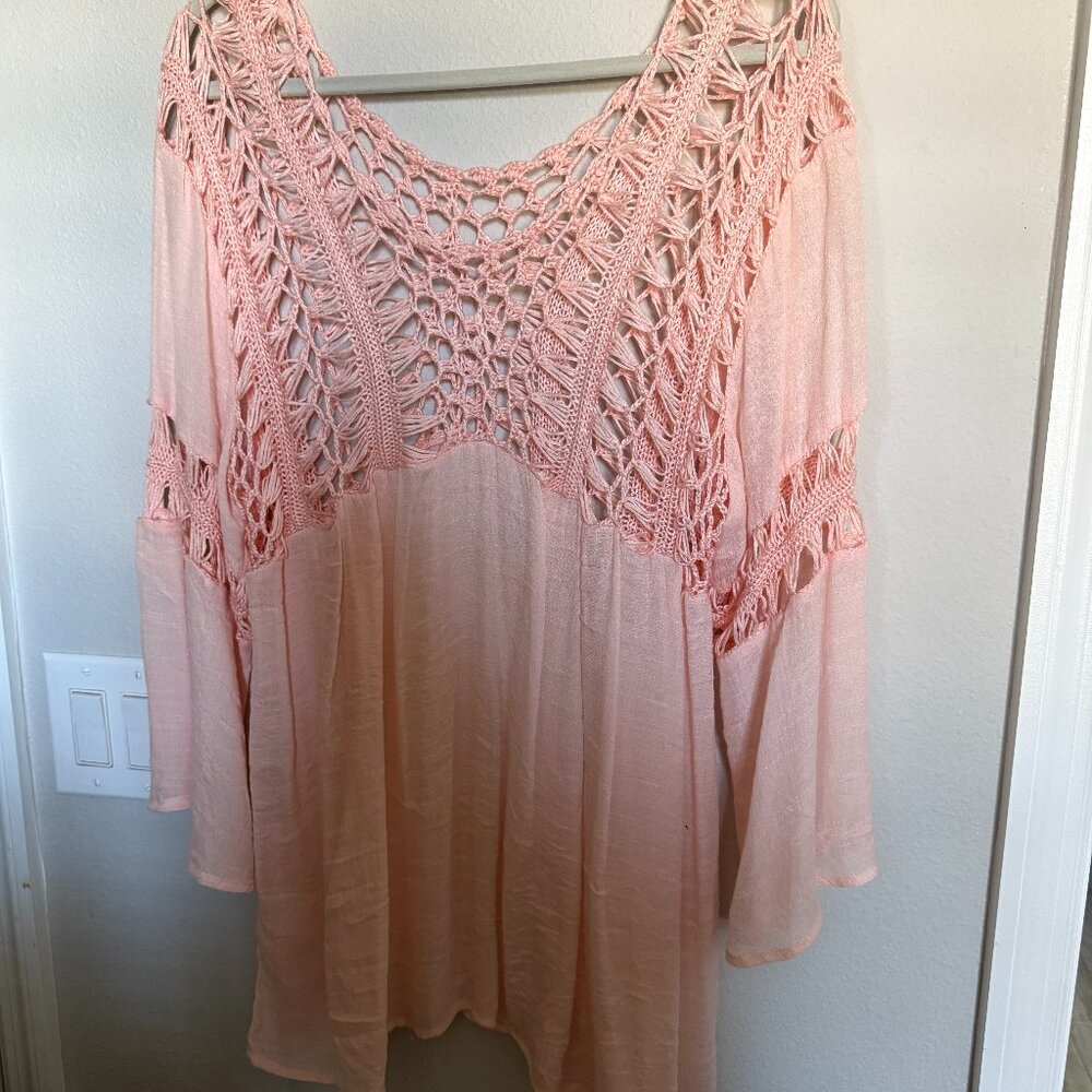 BOHO-Pretty Peach Top  L